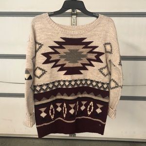 American Eagle Tribal Print Sweater
